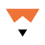 Orange and dark triangular logo resembling a stylized letter W or a pencil nib, likely the FiveThirtyEight or related brand mark.