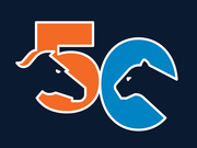 Stylized logo showing the number 50 with a horse silhouette in the orange 5 and a bear silhouette in the blue C, on a dark navy background.