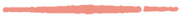 A simple horizontal salmon-pink brushstroke or wavy line on a white background.