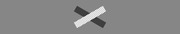 Two crossed tape strips forming an X shape, one dark gray and one white with diagonal stripes, on a gray background.