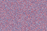 Dense scatter of red and blue dots representing data points, likely showing geographic or demographic distribution of Republican and Democratic voters.