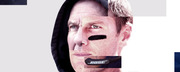 Collaged editorial illustration combining faces of two NFL figures, one in a hoodie and one with eye black and a Bose headset microphone.