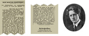 Collage of two newspaper clipping excerpts from a 1916 New York Times letter titled New Martian Questions alongside a vintage portrait photo of Waldemar Kaempffert.