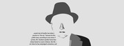 Stylized grayscale editorial illustration of a faceless figure wearing a wide-brimmed hat and suit, with partial newspaper text visible at the bottom.