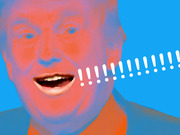 Stylized editorial illustration of a person with mouth open, rendered in red and blue tones, with a row of white exclamation marks emanating from their mouth.