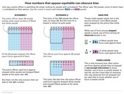 Illustrated infographic explaining how equal stop rates can obscure racial bias in police use of force, using two scenarios with icon grids and statistics.