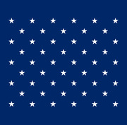 Dark navy blue background with a repeating grid pattern of white five-pointed stars, resembling the canton of an American flag.