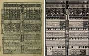 Two historical Japanese sumo wrestling banzuke ranking sheets densely filled with kanji text listing wrestler names and rankings in hierarchical columns.