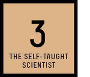 Numbered tile showing rank 3 with the label The Self-Taught Scientist on a tan background.