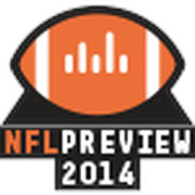 NFL Preview 2014 logo featuring a football icon with bar chart graphic inside and the text NFL Preview 2014