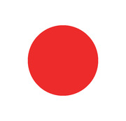 A plain red circle centered on a white background, resembling the Japanese flag design.